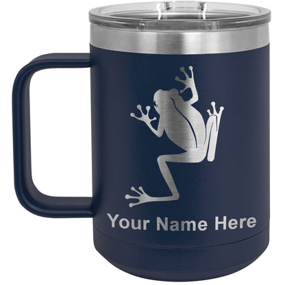 15oz Vacuum Insulated Coffee Mug, Tree Frog, Personalized Engraving Included