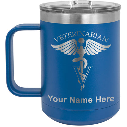 15oz Vacuum Insulated Coffee Mug, Veterinarian, Personalized Engraving Included