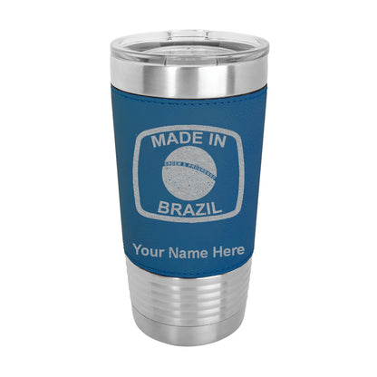 20oz Faux Leather Tumbler Mug, Made in Brazil, Personalized Engraving Included - LaserGram Custom Engraved Gifts