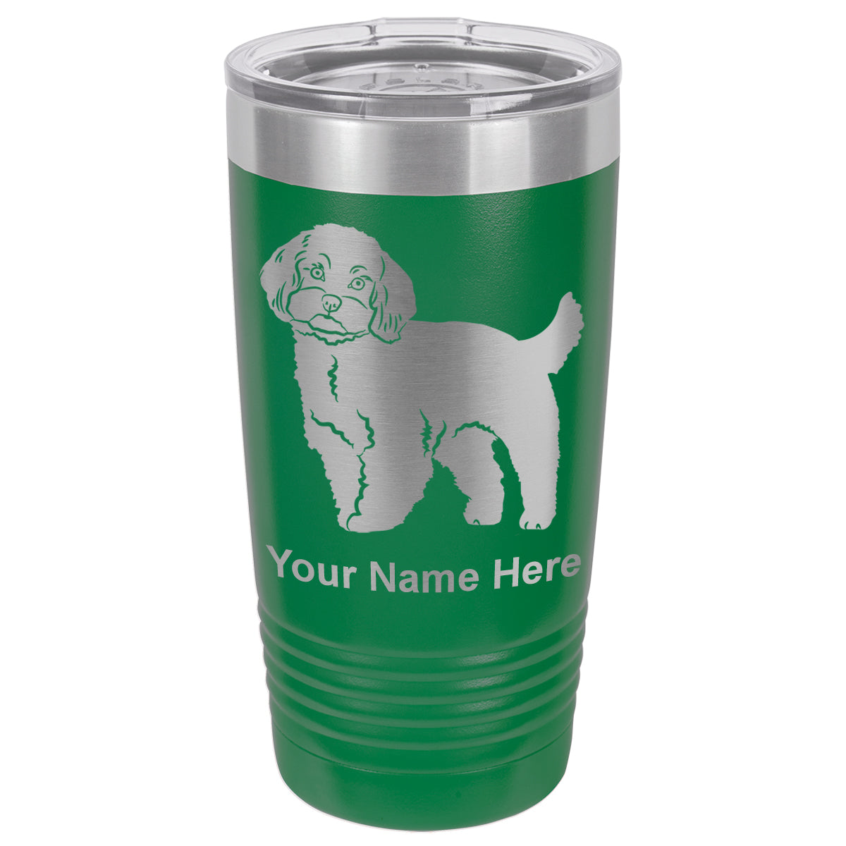 20oz Vacuum Insulated Tumbler Mug, Maltese Dog, Personalized Engraving Included