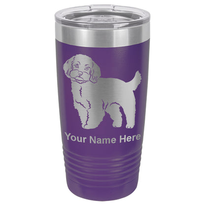 20oz Vacuum Insulated Tumbler Mug, Maltese Dog, Personalized Engraving Included