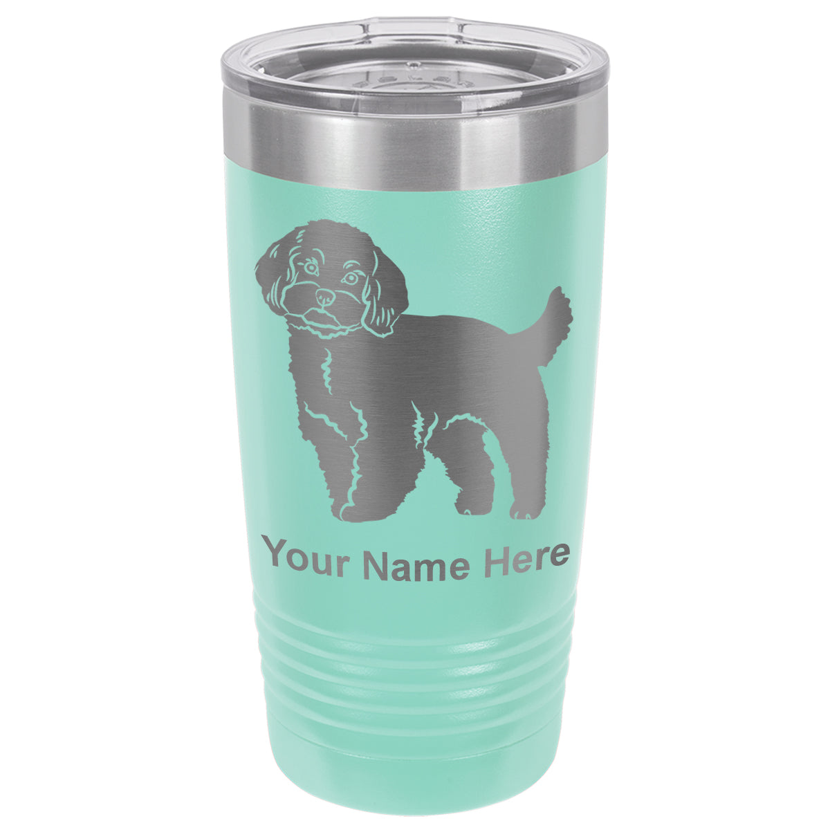 20oz Vacuum Insulated Tumbler Mug, Maltese Dog, Personalized Engraving Included