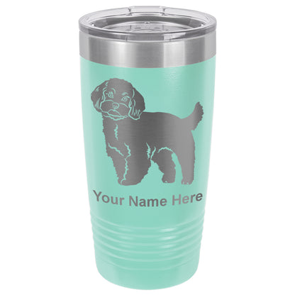 20oz Vacuum Insulated Tumbler Mug, Maltese Dog, Personalized Engraving Included