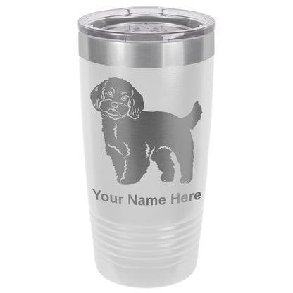 20oz Vacuum Insulated Tumbler Mug, Maltese Dog, Personalized Engraving Included