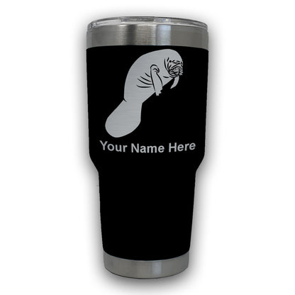 LaserGram 30oz Tumbler Mug, Manatee, Personalized Engraving Included