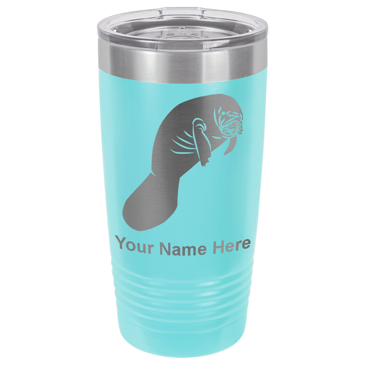 20oz Vacuum Insulated Tumbler Mug, Manatee, Personalized Engraving Included