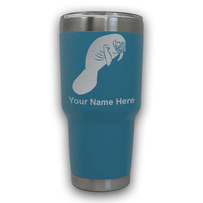 LaserGram 30oz Tumbler Mug, Manatee, Personalized Engraving Included
