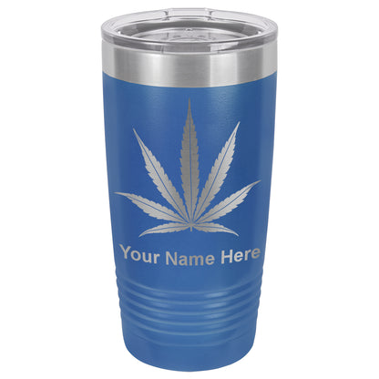 20oz Vacuum Insulated Tumbler Mug, Marijuana leaf, Personalized Engraving Included