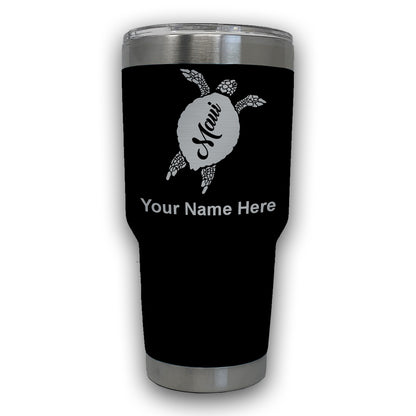 LaserGram 30oz Tumbler Mug, Maui Sea Turtle, Personalized Engraving Included
