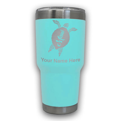 LaserGram 30oz Tumbler Mug, Maui Sea Turtle, Personalized Engraving Included