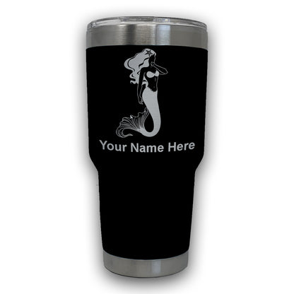 LaserGram 30oz Tumbler Mug, Mermaid, Personalized Engraving Included