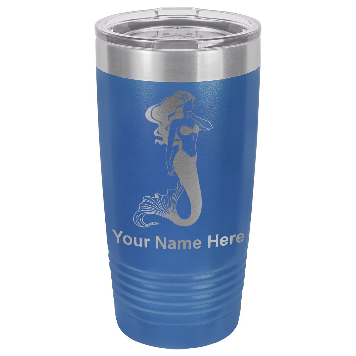 20oz Vacuum Insulated Tumbler Mug, Mermaid, Personalized Engraving Included