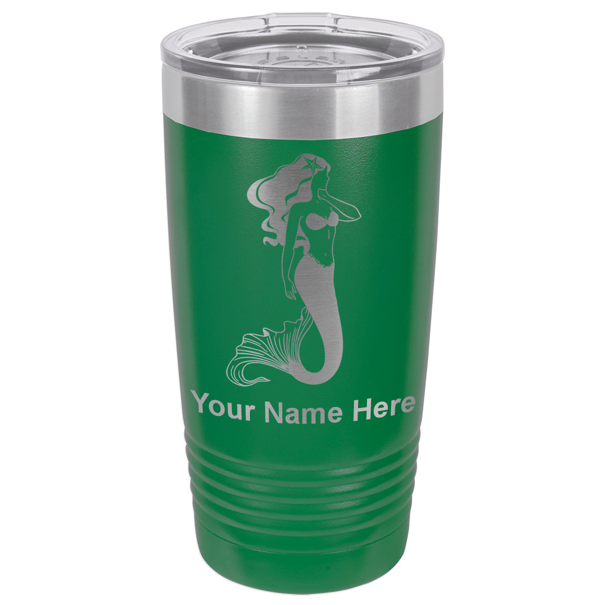 20oz Vacuum Insulated Tumbler Mug, Mermaid, Personalized Engraving Included
