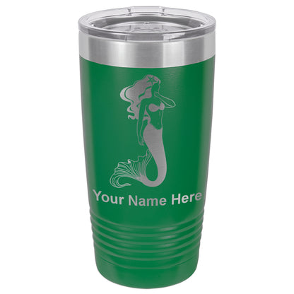 20oz Vacuum Insulated Tumbler Mug, Mermaid, Personalized Engraving Included