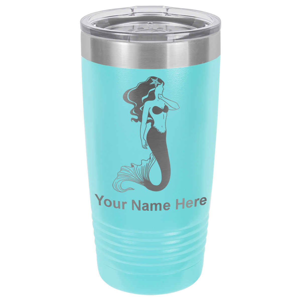 20oz Vacuum Insulated Tumbler Mug, Mermaid, Personalized Engraving Included