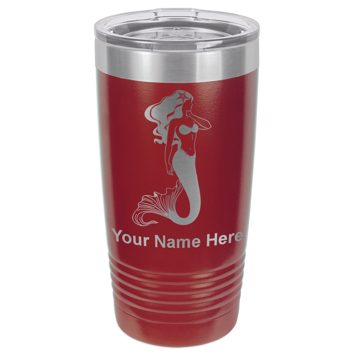 20oz Vacuum Insulated Tumbler Mug, Mermaid, Personalized Engraving Included