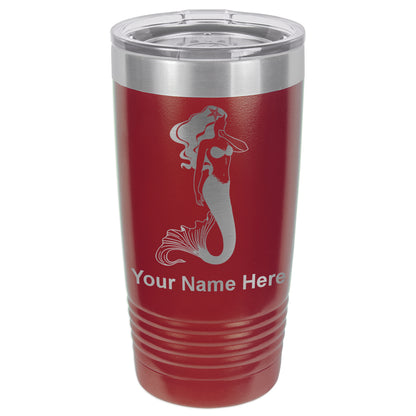 20oz Vacuum Insulated Tumbler Mug, Mermaid, Personalized Engraving Included