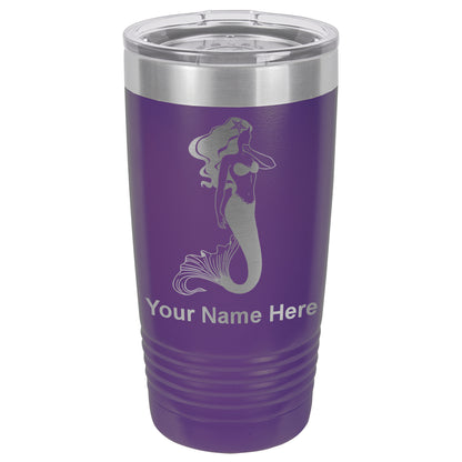 20oz Vacuum Insulated Tumbler Mug, Mermaid, Personalized Engraving Included