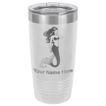 20oz Vacuum Insulated Tumbler Mug, Mermaid, Personalized Engraving Included