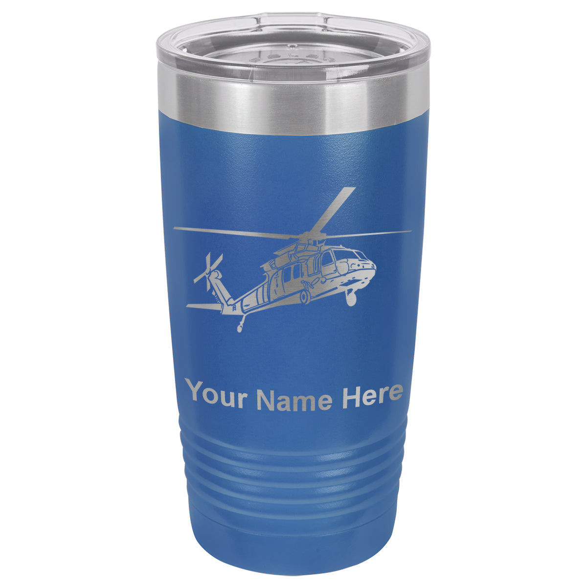 20oz Vacuum Insulated Tumbler Mug, Military Helicopter 1, Personalized Engraving Included