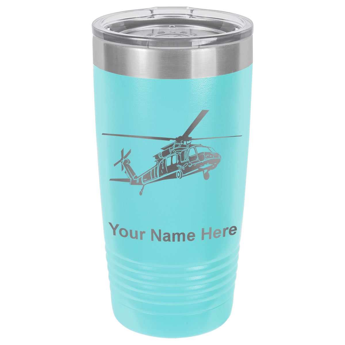 20oz Vacuum Insulated Tumbler Mug, Military Helicopter 1, Personalized Engraving Included