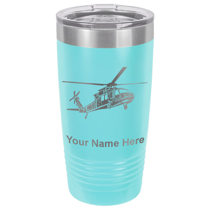 20oz Vacuum Insulated Tumbler Mug, Military Helicopter 1, Personalized Engraving Included