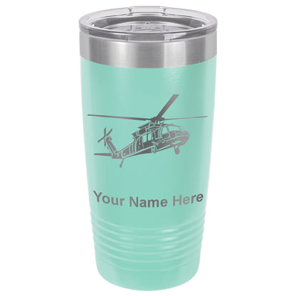 20oz Vacuum Insulated Tumbler Mug, Military Helicopter 1, Personalized Engraving Included