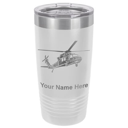 20oz Vacuum Insulated Tumbler Mug, Military Helicopter 1, Personalized Engraving Included