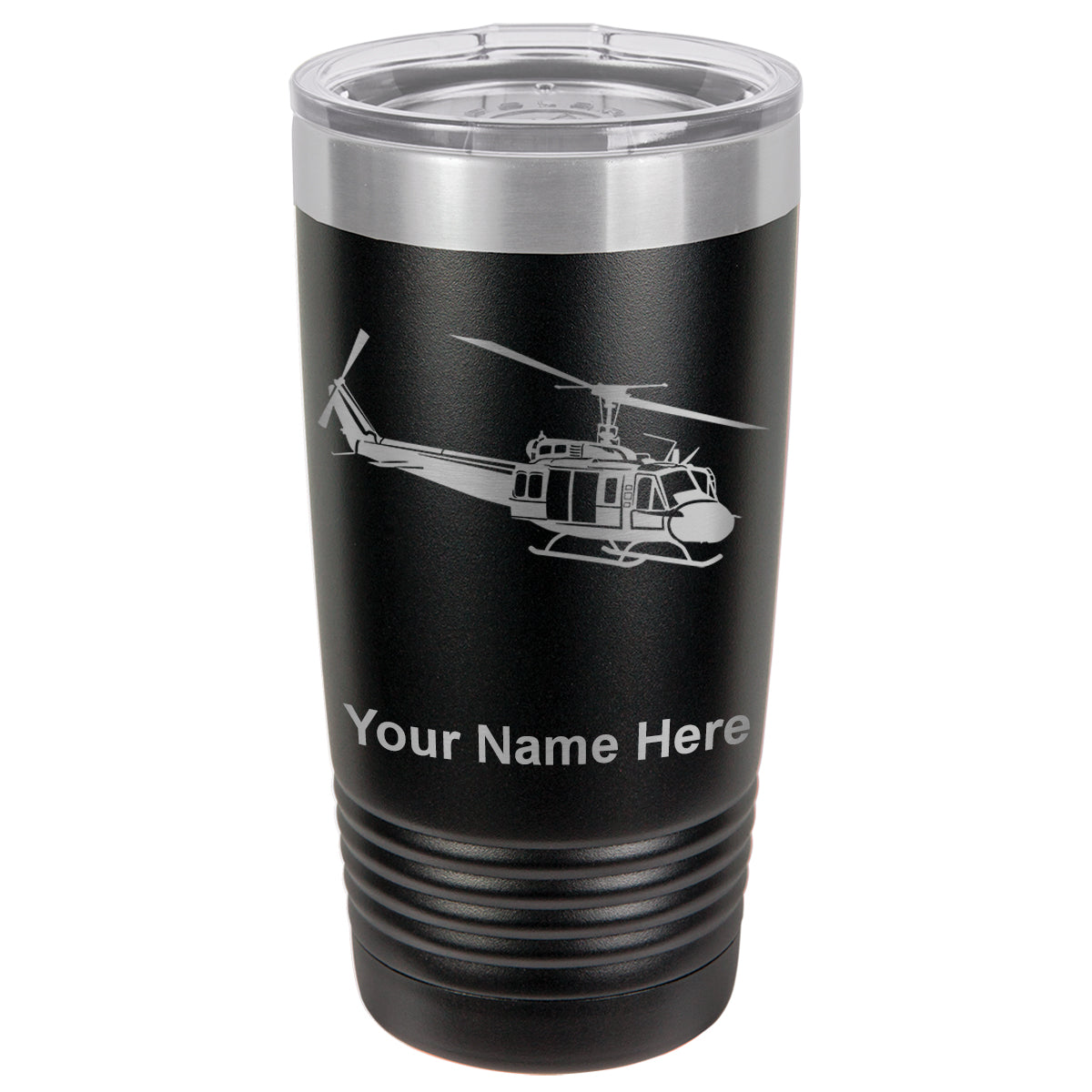 20oz Vacuum Insulated Tumbler Mug, Military Helicopter 2, Personalized Engraving Included
