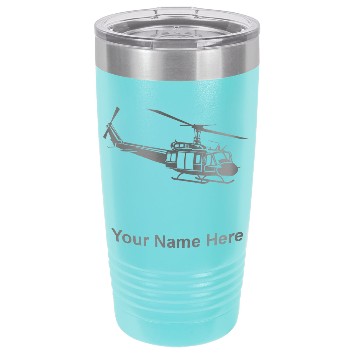 20oz Vacuum Insulated Tumbler Mug, Military Helicopter 2, Personalized Engraving Included