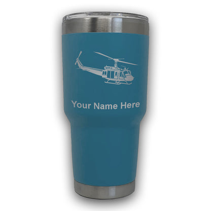 LaserGram 30oz Tumbler Mug, Military Helicopter 2, Personalized Engraving Included