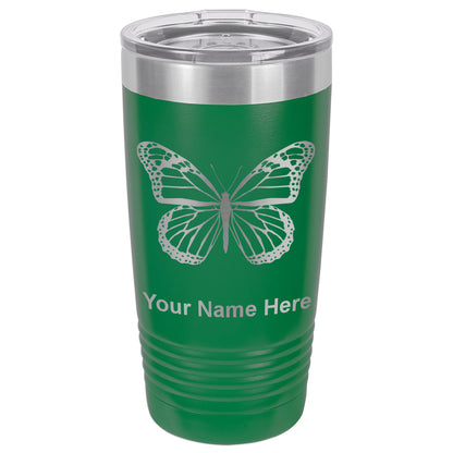 20oz Vacuum Insulated Tumbler Mug, Monarch Butterfly, Personalized Engraving Included