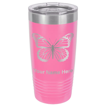 20oz Vacuum Insulated Tumbler Mug, Monarch Butterfly, Personalized Engraving Included