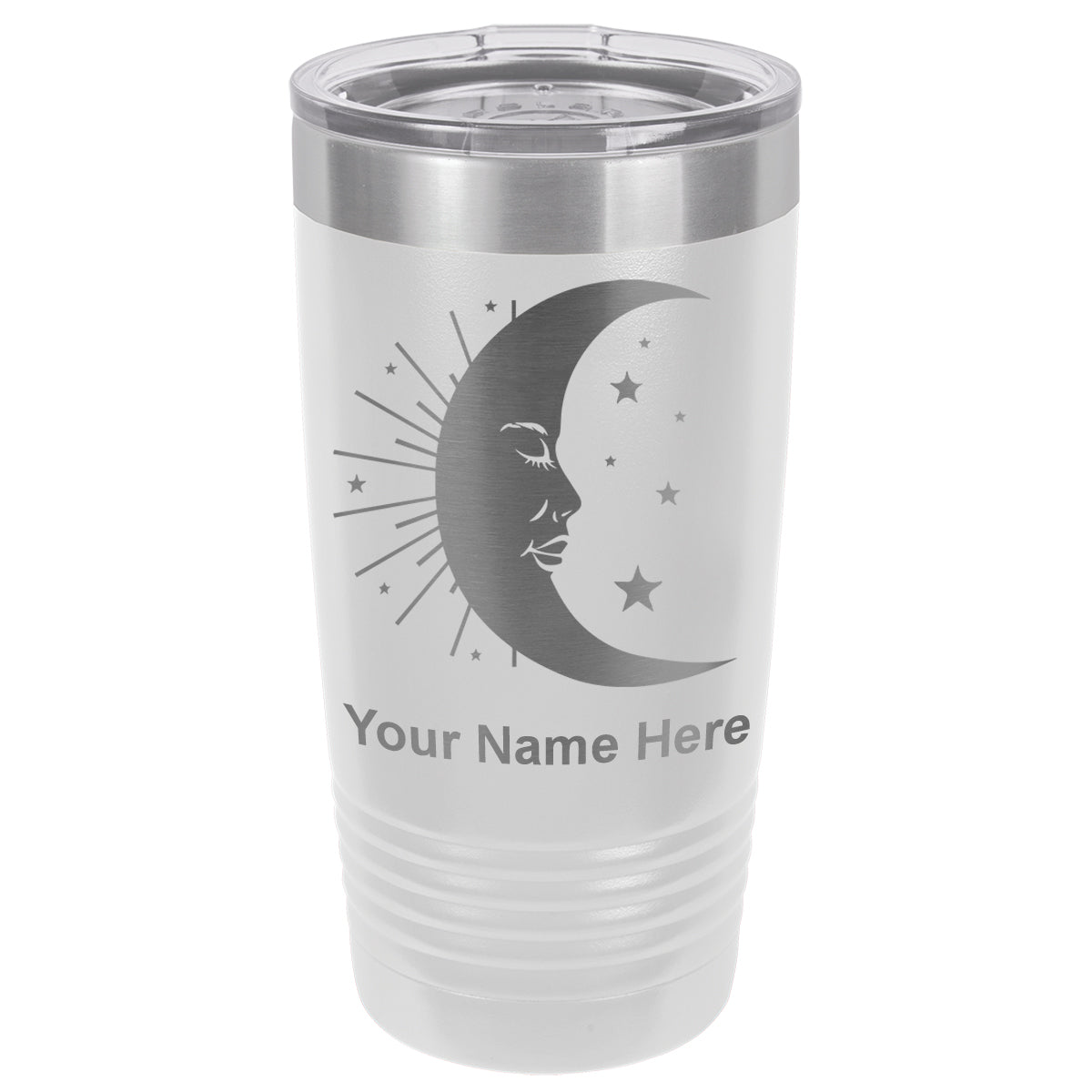 20oz Vacuum Insulated Tumbler Mug, Moon, Personalized Engraving Included