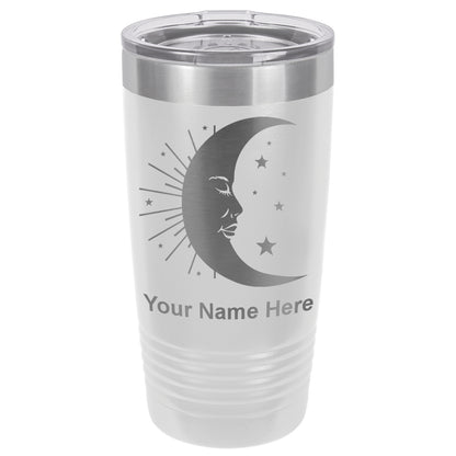 20oz Vacuum Insulated Tumbler Mug, Moon, Personalized Engraving Included
