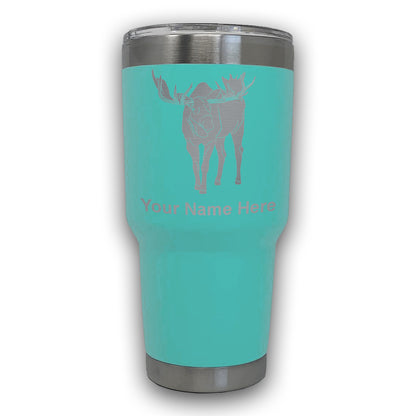 LaserGram 30oz Tumbler Mug, Moose, Personalized Engraving Included