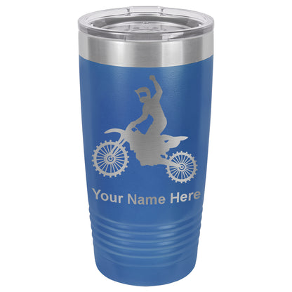 20oz Vacuum Insulated Tumbler Mug, Motocross, Personalized Engraving Included