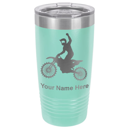 20oz Vacuum Insulated Tumbler Mug, Motocross, Personalized Engraving Included