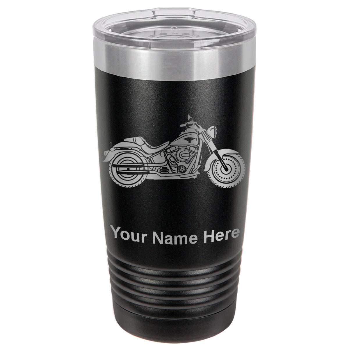 20oz Vacuum Insulated Tumbler Mug, Motorcycle, Personalized Engraving Included