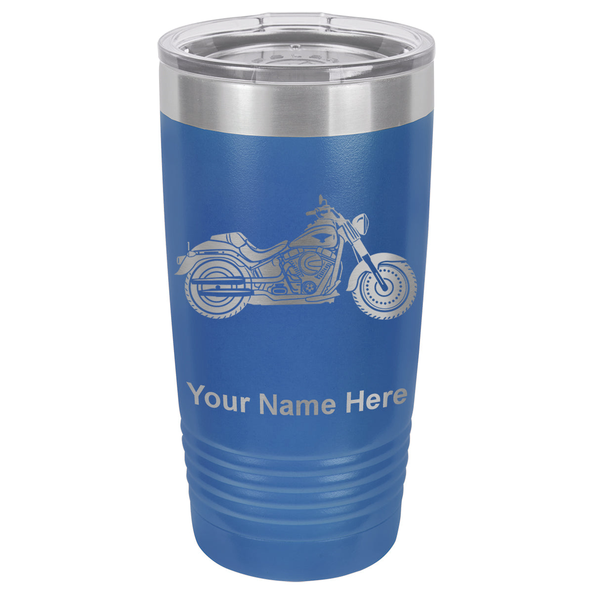 20oz Vacuum Insulated Tumbler Mug, Motorcycle, Personalized Engraving Included