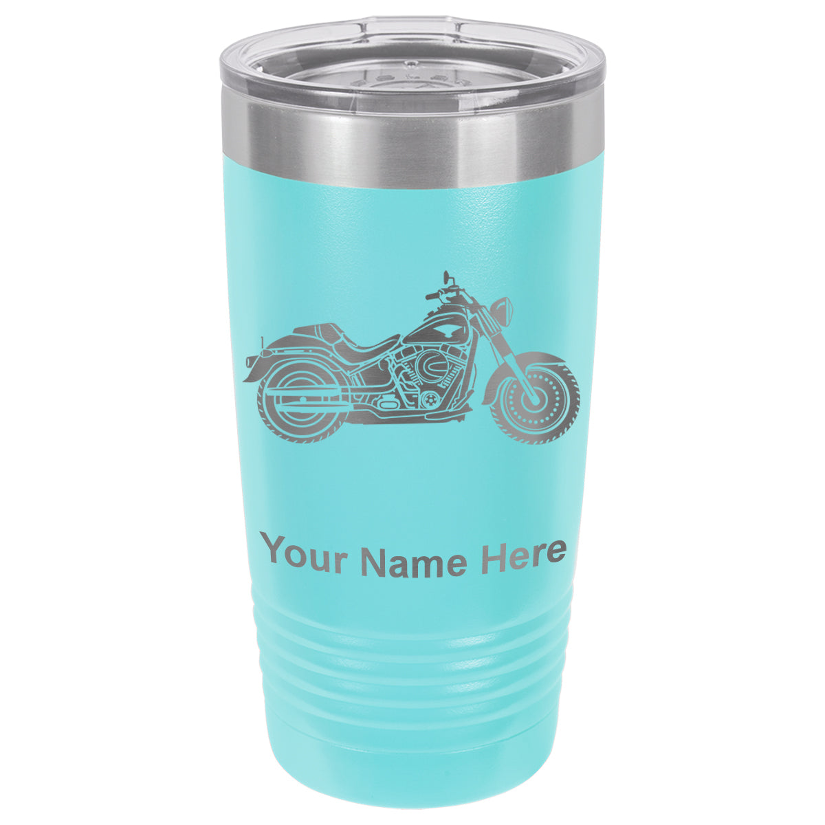 20oz Vacuum Insulated Tumbler Mug, Motorcycle, Personalized Engraving Included