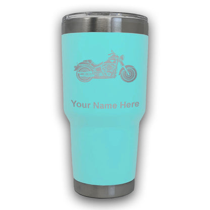 LaserGram 30oz Tumbler Mug, Motorcycle, Personalized Engraving Included