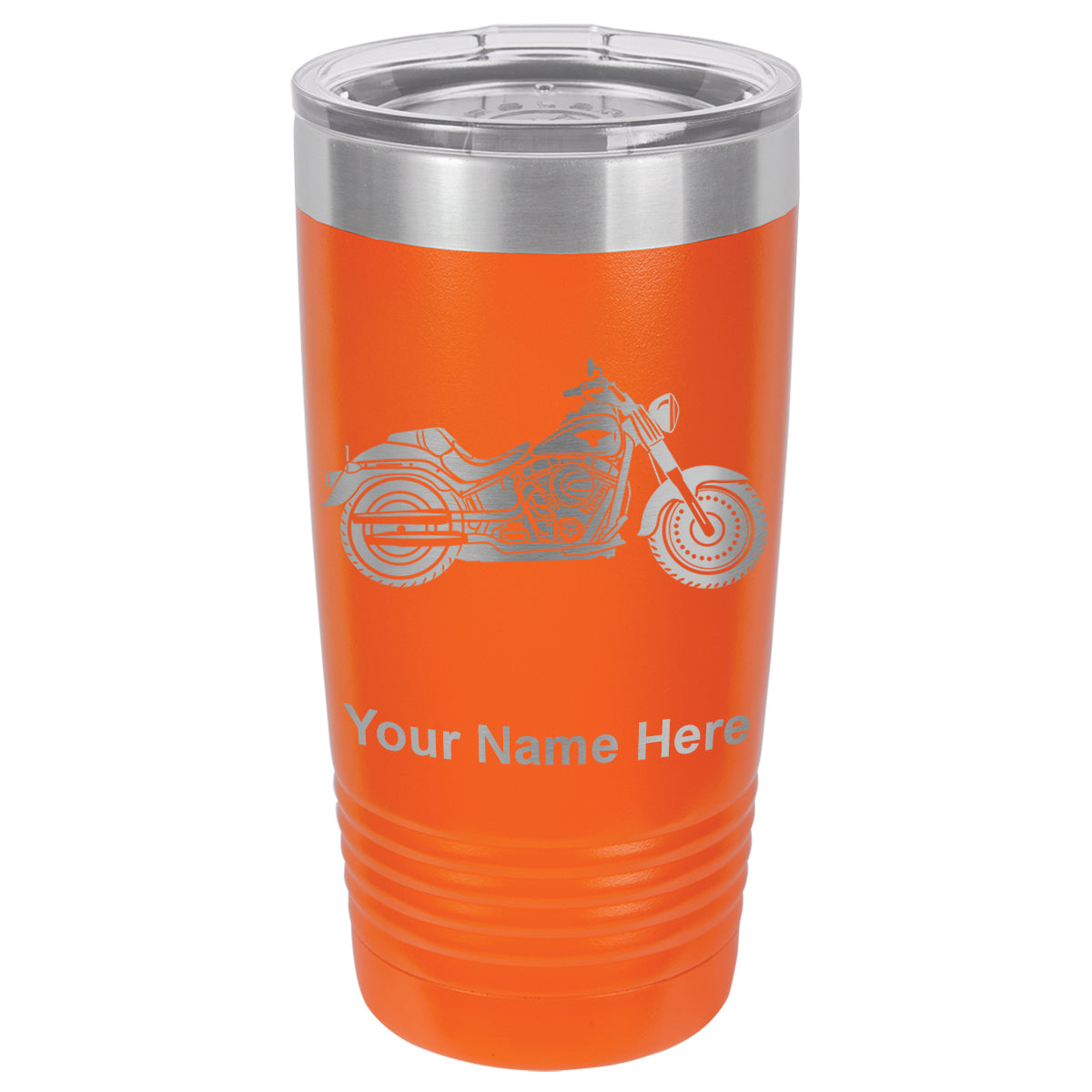 20oz Vacuum Insulated Tumbler Mug, Motorcycle, Personalized Engraving Included