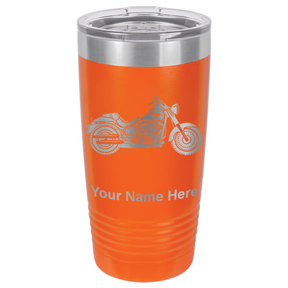 20oz Vacuum Insulated Tumbler Mug, Motorcycle, Personalized Engraving Included