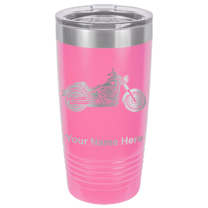 20oz Vacuum Insulated Tumbler Mug, Motorcycle, Personalized Engraving Included