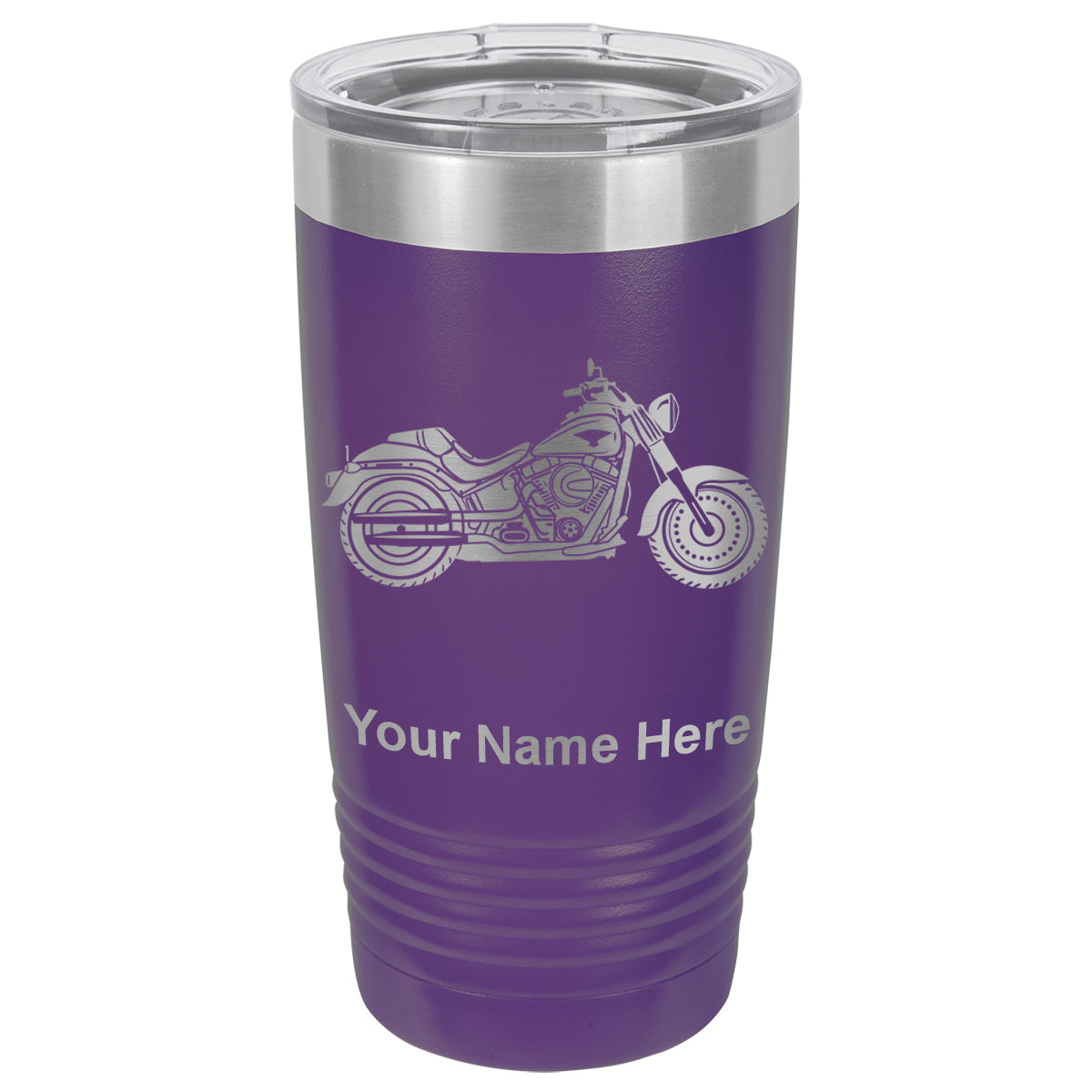 20oz Vacuum Insulated Tumbler Mug, Motorcycle, Personalized Engraving Included