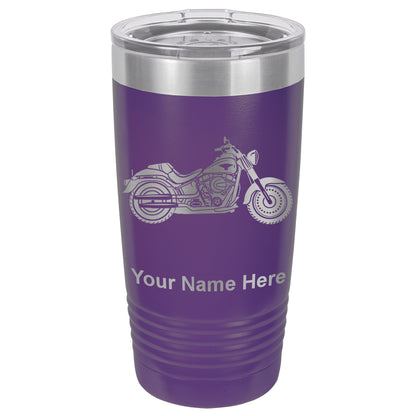 20oz Vacuum Insulated Tumbler Mug, Motorcycle, Personalized Engraving Included