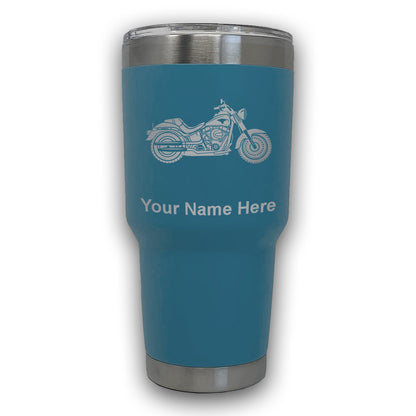 LaserGram 30oz Tumbler Mug, Motorcycle, Personalized Engraving Included