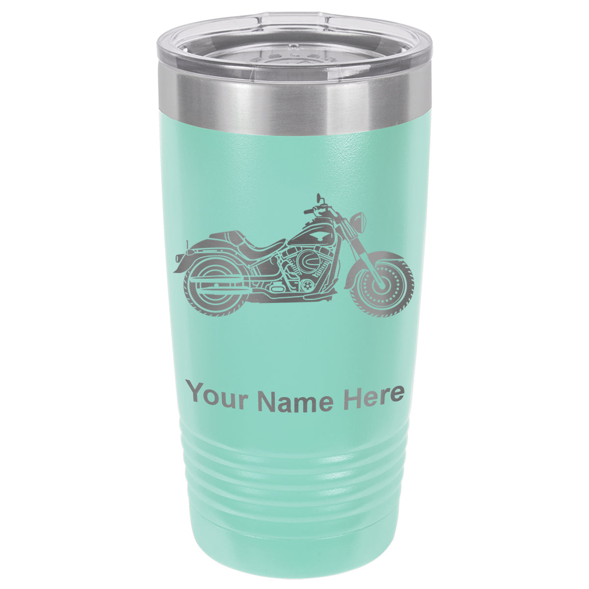 20oz Vacuum Insulated Tumbler Mug, Motorcycle, Personalized Engraving Included