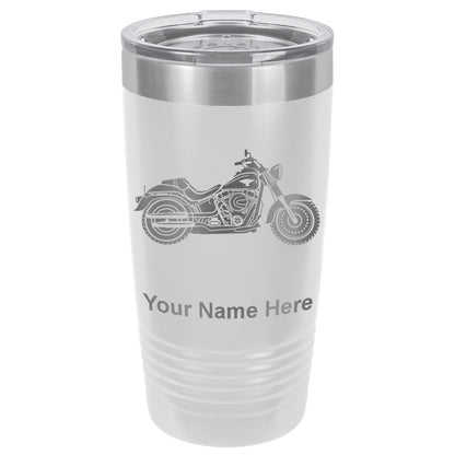 20oz Vacuum Insulated Tumbler Mug, Motorcycle, Personalized Engraving Included